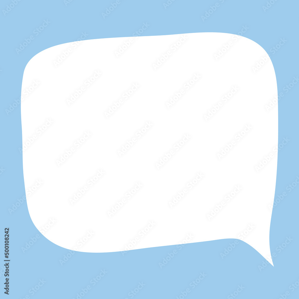White speech bubble. Thinking balloon talks bubbling chat comment cloud comic retro shouting voice shapes isolated on blue White speech bubble. Thinking balloon talks bubbling chat comment cloud comic retro shouting voice shapes isolated on blue