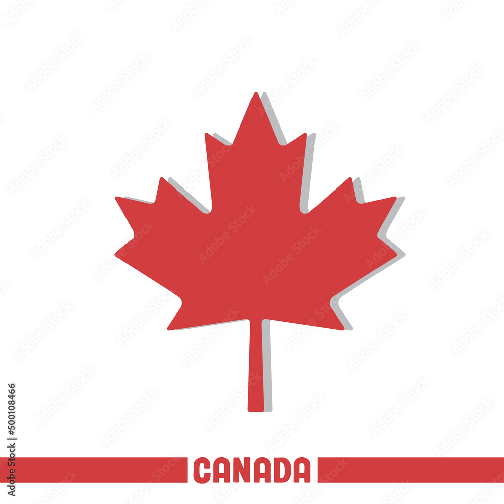 Maple leaf vector icon. Canada national symbol. Canadian element. Maple leaf vector icon. Canada national symbol. Canadian element.