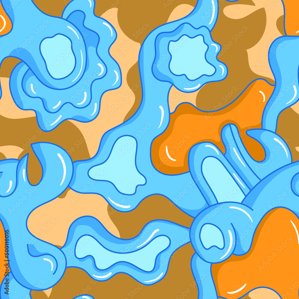 Abstract seamless unusual pattern with psychedelic print