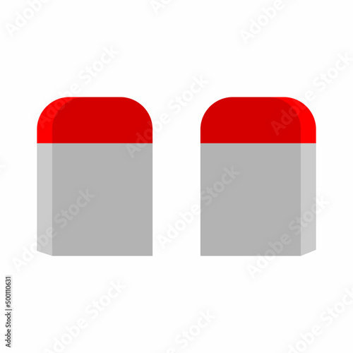 Two destination milestone icon vector illustration