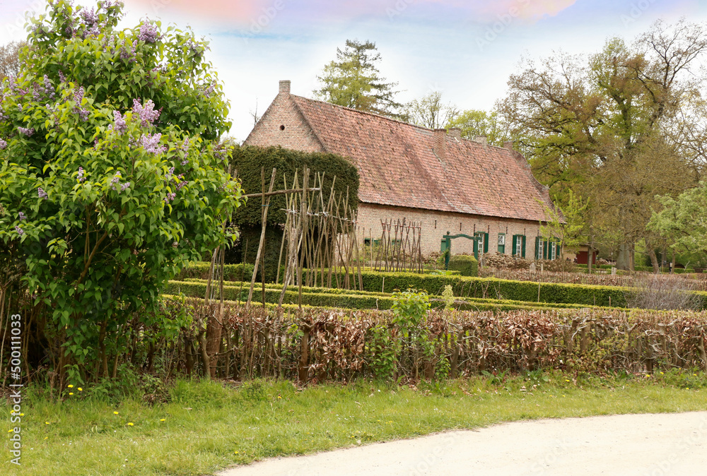 Fototapeta premium traditional ancient farmhouse, Bokrijk, Belgium
