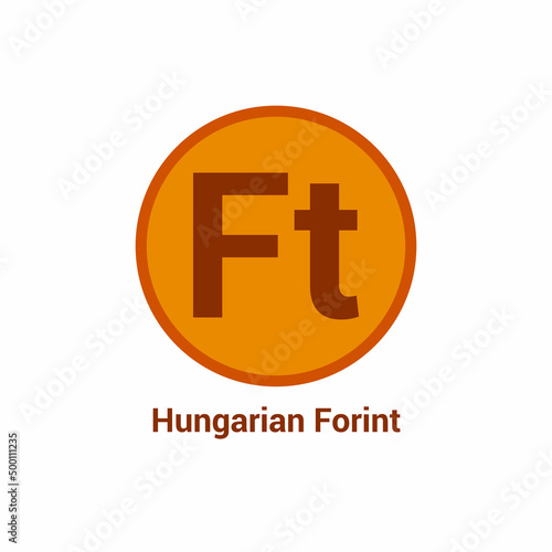 forint (HUF) currency of Hungary symbol icon photo