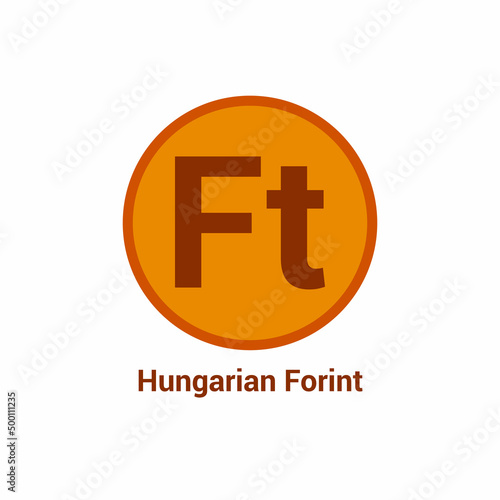 forint (HUF) currency of Hungary symbol icon