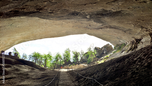 Milodon Cave Natural Monument (Cueva del Milodon), Chile. photo