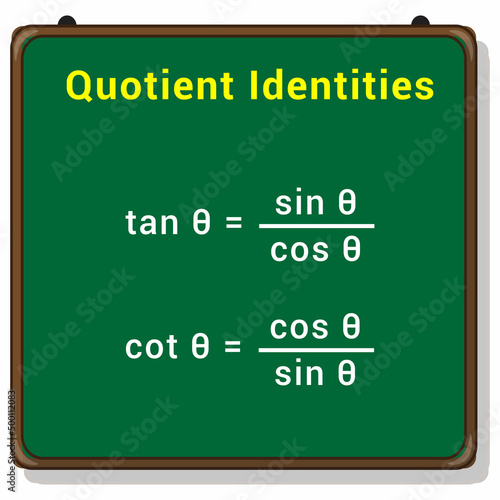 quotient identities formula trigonometric functions