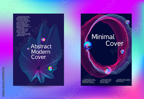 Minimum coverage of a vector. Cover design. Set of modern abstract musical backgrounds. Sound flyer for creating a fashionable cover, banner, poster, booklet...