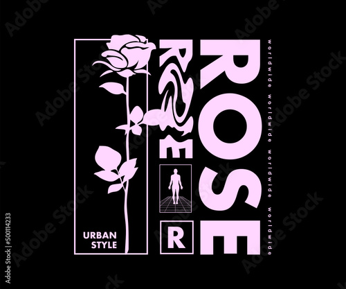 Rose Retro Poster t shirt design, vector graphic, typographic poster or tshirts street wear and Urban style