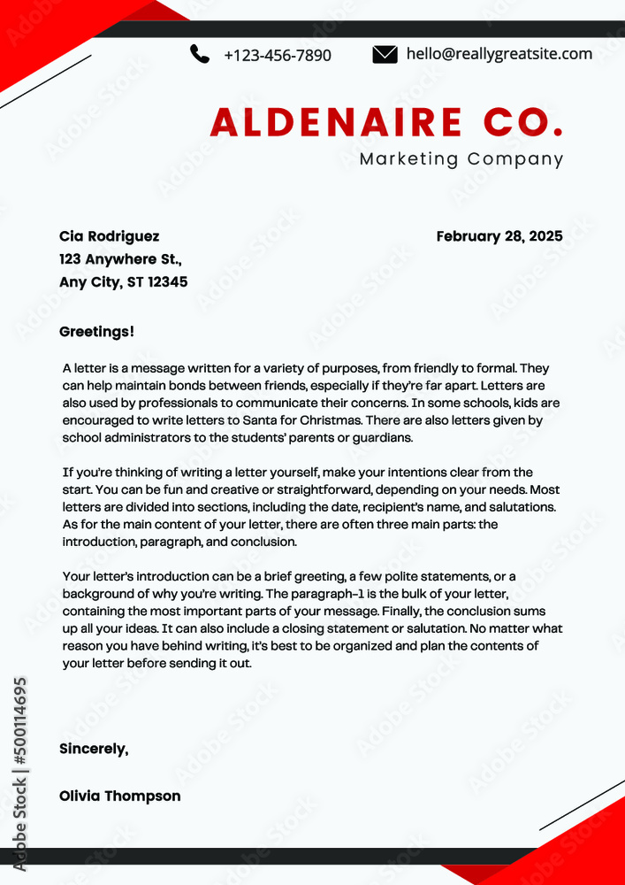 Fototapeta premium Simple Modern Business Letterhead