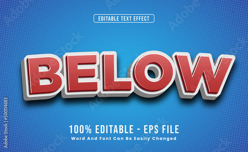 Editable below Text Effect word and font be change
