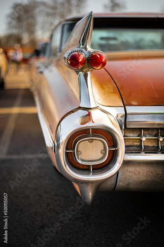 Leinwand Poster vintage car tail light cadillac