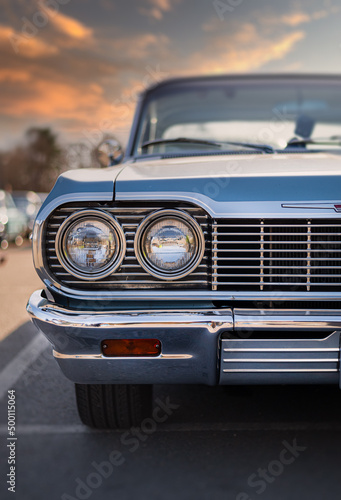 American car, chevrolet impala sunset sweden 1964 photo