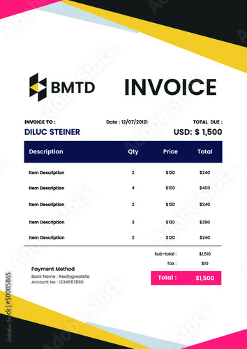 Minimalist Invoice Letterhead