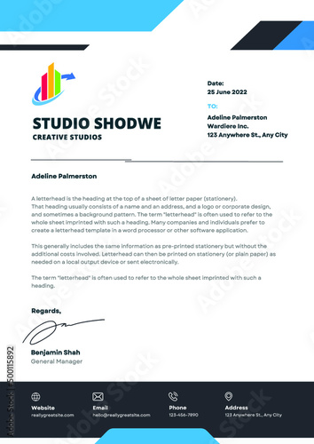 Minimalist Modern Business Letterhead Template