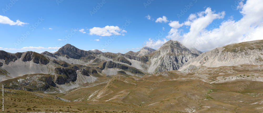 apennine mountains in the Abruzzo Region in the Central Italy on Europe in summer