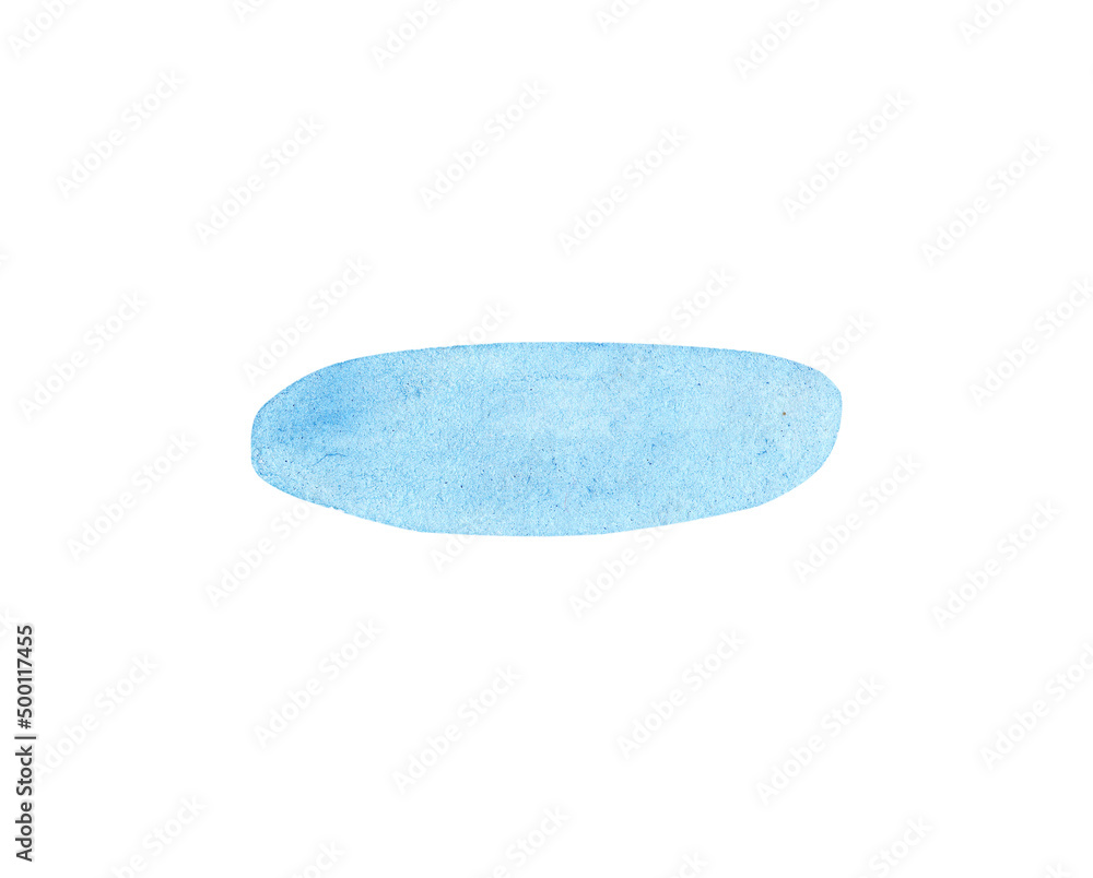 Hand drawn minus sign. Watercolor blue dash symbol Hand drawn minus sign. Watercolor blue dash symbol
