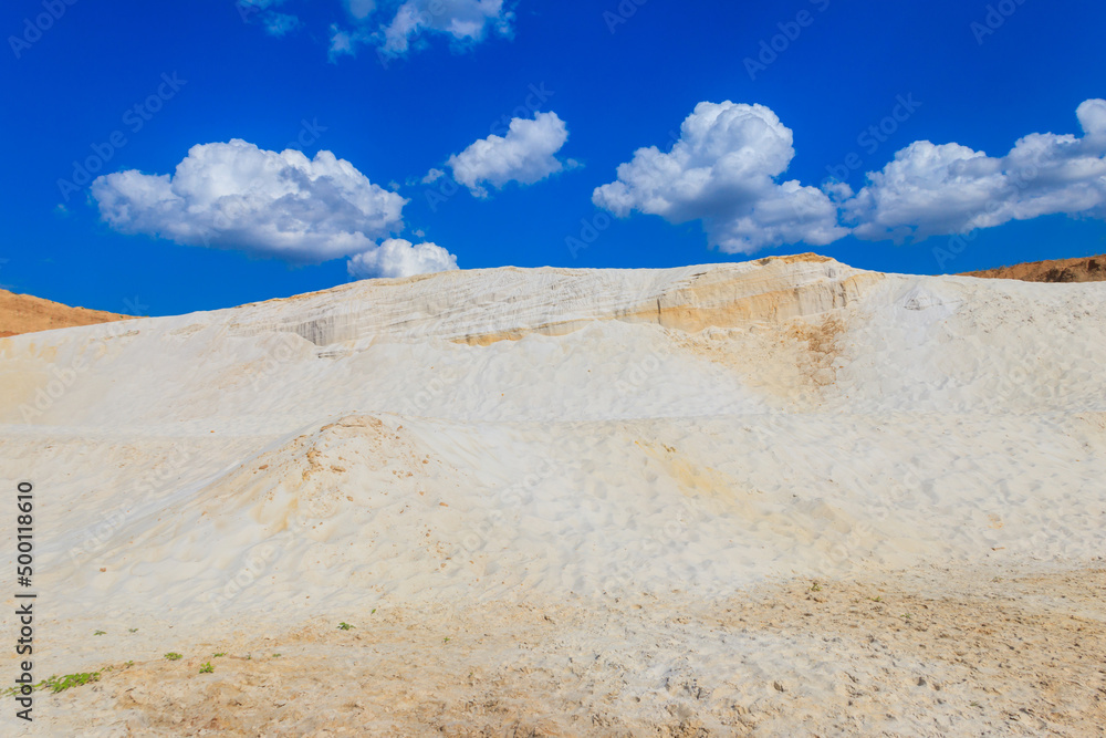 View of the white sand hills