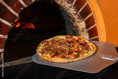 delicious handmade charcoal pizza