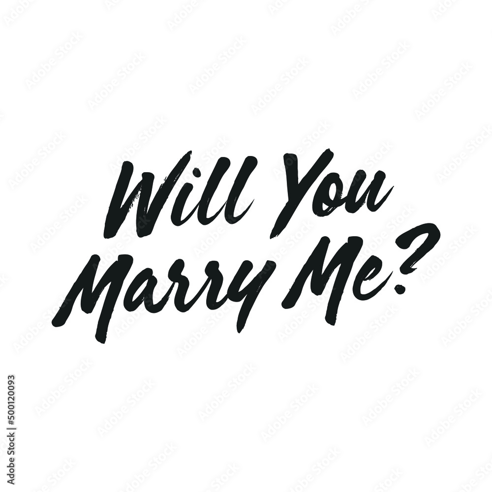 Will You Marry Me, Marry Me Text, Engagement, Marriage Proposal, Vector Illustration Background