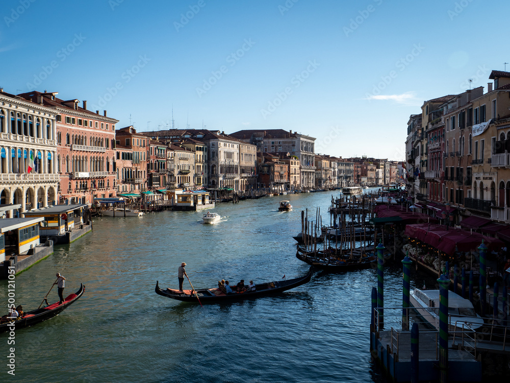 view from rialto bridge on canal
