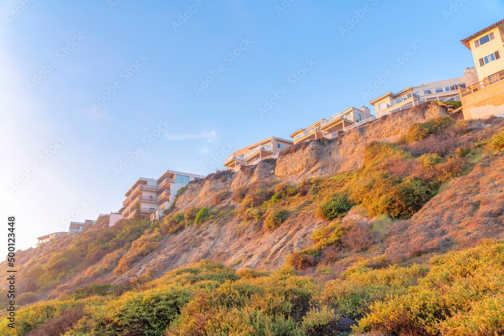 Residential area on top of a mountain slope at San Clemente, California