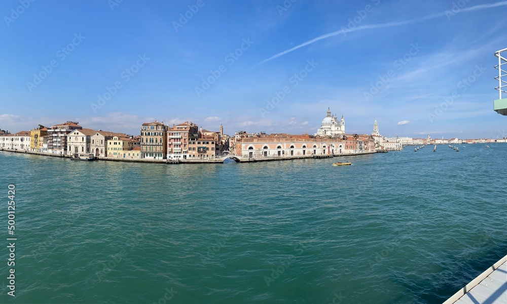 Panoramic photo of Venice, Italy.