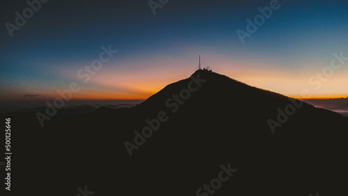sunset on the mountain