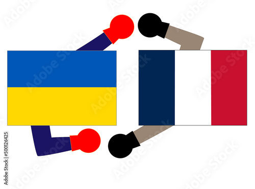 ウクライナとフランスの外交の状態を表している。