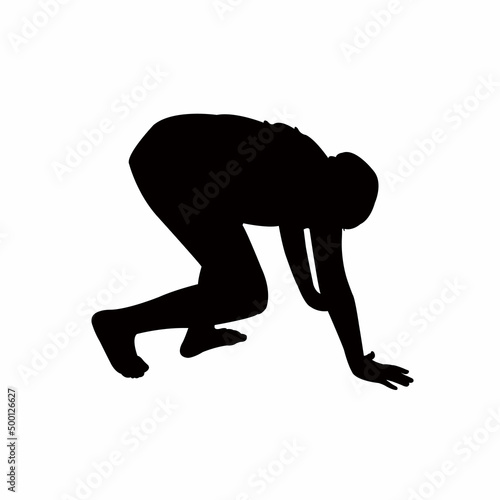 a girl body silhouette vector