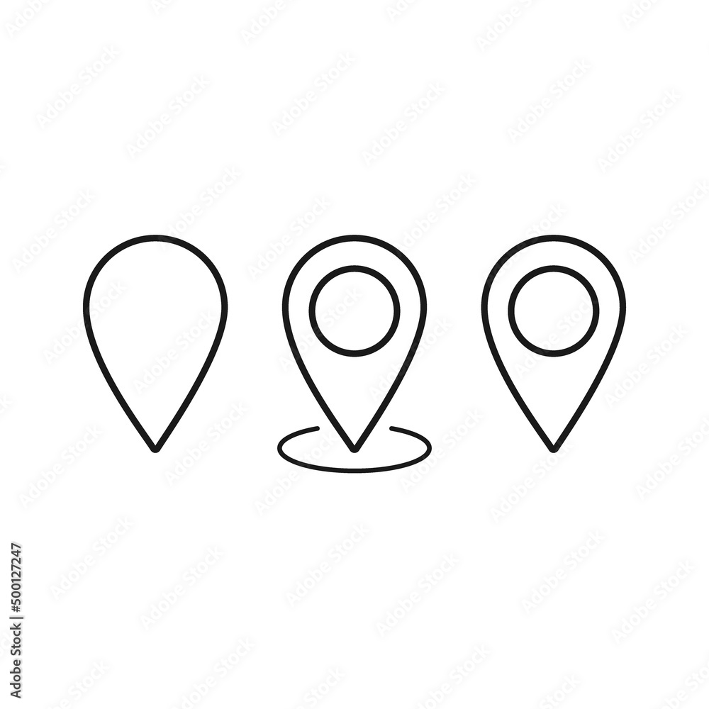Map pointer icon. GPS location symbol. Flat design style. Vektor EPS 10. Map pointer icon. GPS location symbol. Flat design style. Vektor EPS 10.