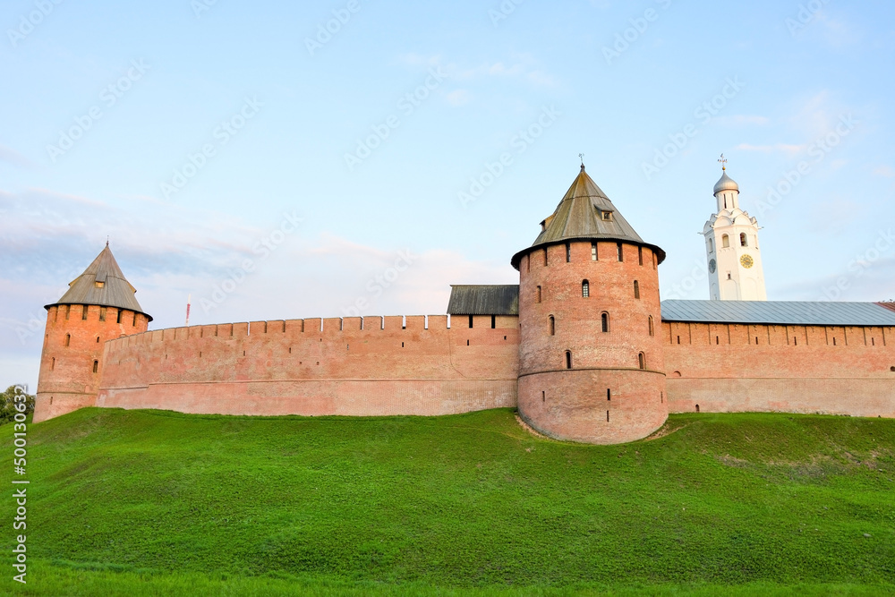 Novgorod Kremlin in autumn season. Veliky Novgorod, a historical city in Russia that is over 1000 years old