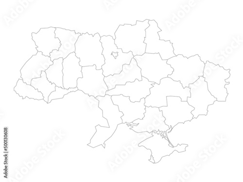 Ukraine - administrative map of oblasts