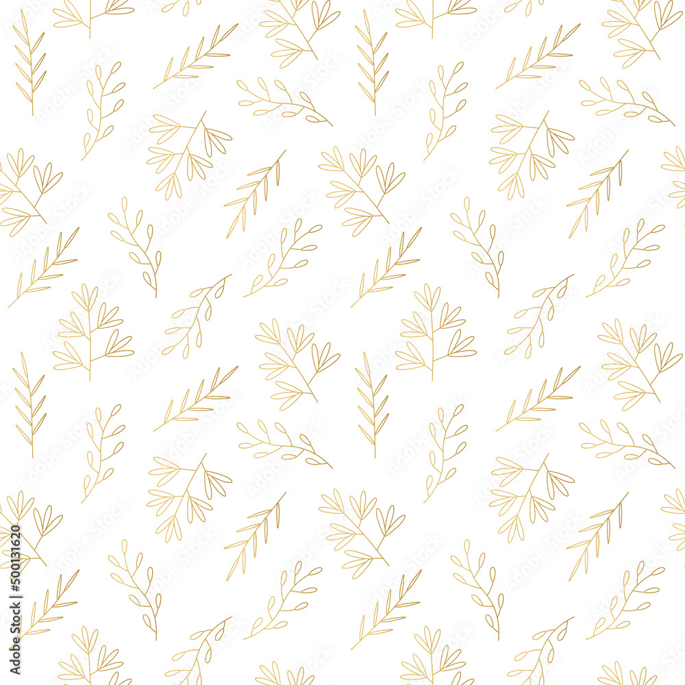 seamless golden pattern with floral elements- vector illustration seamless golden pattern with floral elements- vector illustration