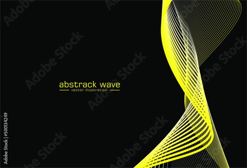 abstract background with wave yellow line luxury backgroud in the wold. busines, background, banner, icon ilustration