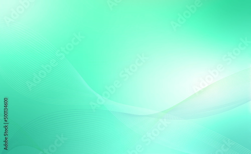 Vector abstract Background with wave. Light green color modern wallpaper with gradient for summer poster, banner. Blank template for summer and spring sale. Beautiful blurred backdrop EPS10