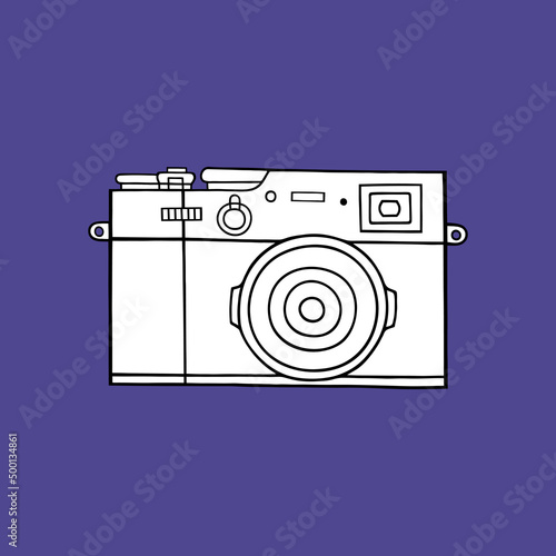 Vector illustration with photo camera.