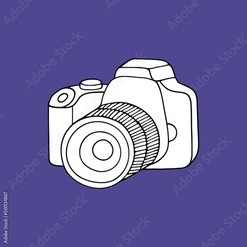 Vector illustration with photo camera.