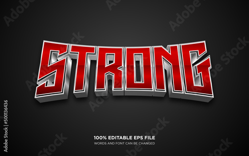 Strong 3D text style effect