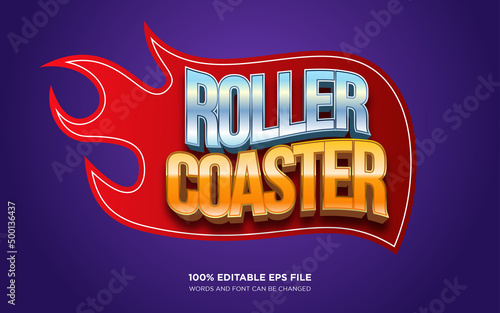 Roller Coaster 3D text style effect