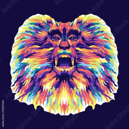 Colorful Monkey Illustration