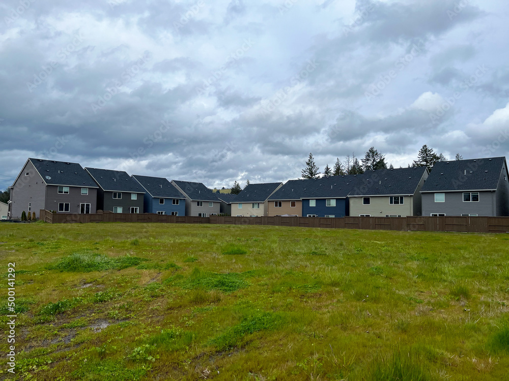 Suburban houses on the countryside. Suburban houses on the countryside.