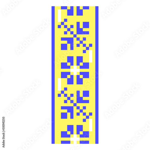 Pixelized pattern Vyshyvanka Traditional Ethnic Ukrainian Seamless Pattern slavic ornament