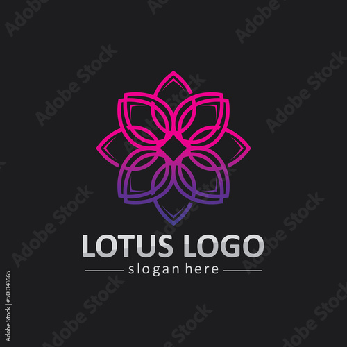 Fototapeta Naklejka Na Ścianę i Meble -  Beauty Vector lotus icon