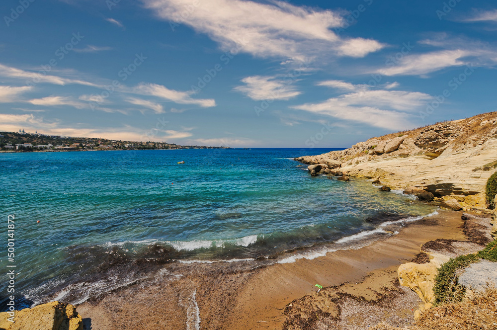Hersonissos beach in Crete island