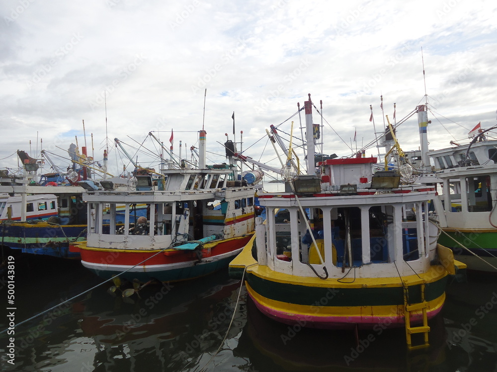fishing boats in the harbour