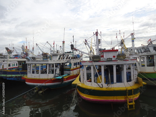 fishing boats in the harbour