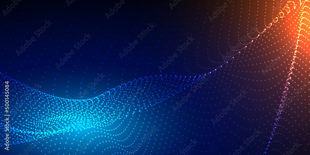 Abstract background with flowing particles. Digital future technology concept. Vector illustration. Abstract background with flowing particles. Digital future technology concept. Vector illustration.