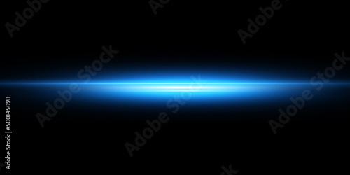Horizontal lens flares pack. Laser beams, horizontal light rays.Beautiful light flares. Glowing streaks on dark background. Luminous abstract sparkling lined background.