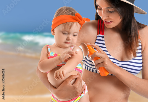 Mother and her little daugh...