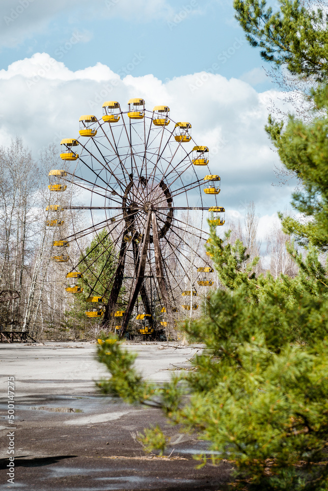 The Ferris Wheel in Pripyat amusement park Chornobyl