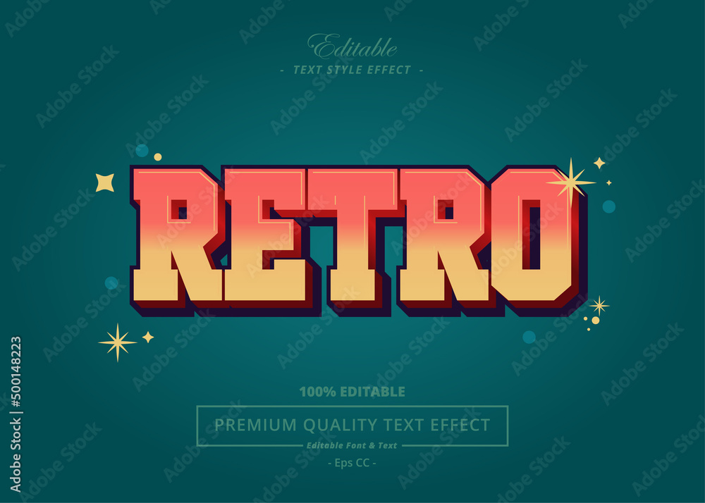 RETRO VECTOR TEXT STYLE EFFECT